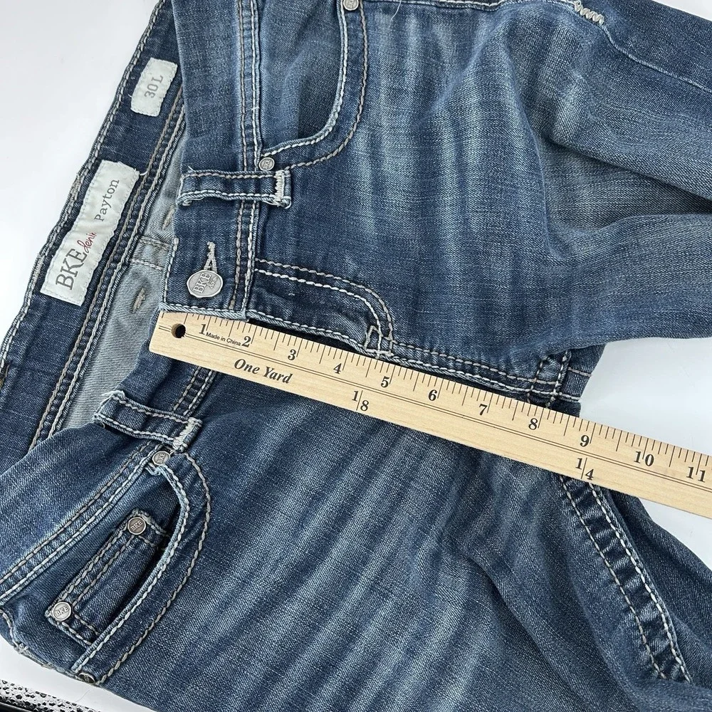 BKE Payton Low Rise Bootcut‎ Jeans Womens 30x33.5 Y2K Buckle Denim Flare Leg